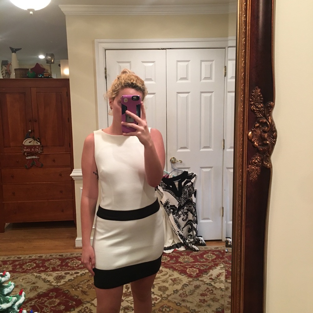 Dress black and white